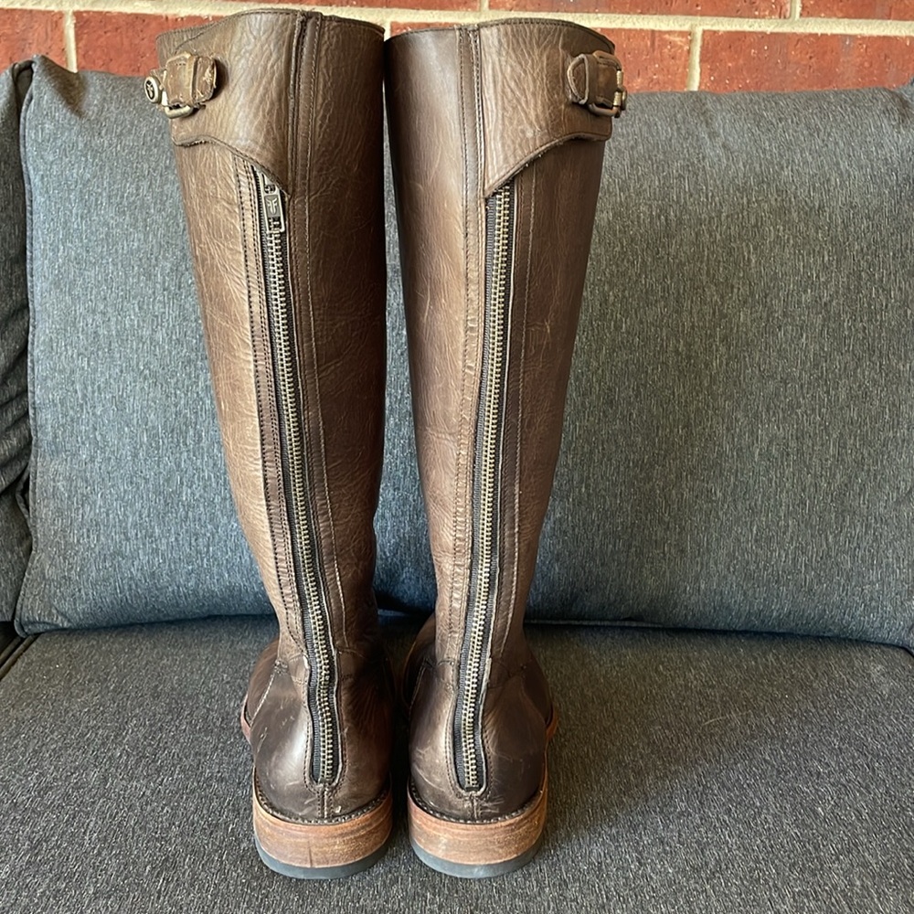FRYE Jayden riding boots long brown oiled leather size US 8 - Picture 5 of 13